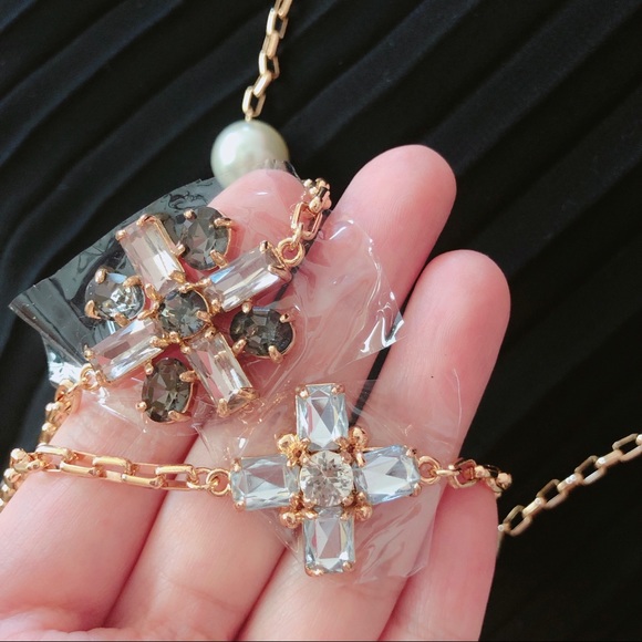 Tory Burch Pearl Crystal Long Necklace - Picture 3 of 8